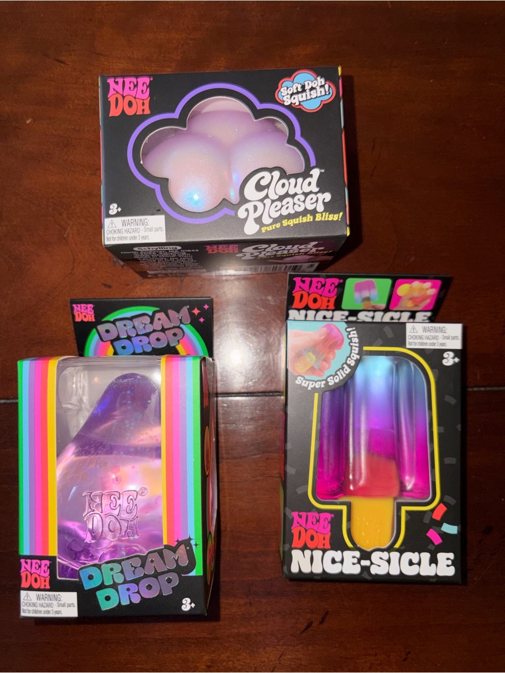 Nee Doh Purple & Pink Iridescent Cloud Pleaser and Nice-Sicle Toy Set